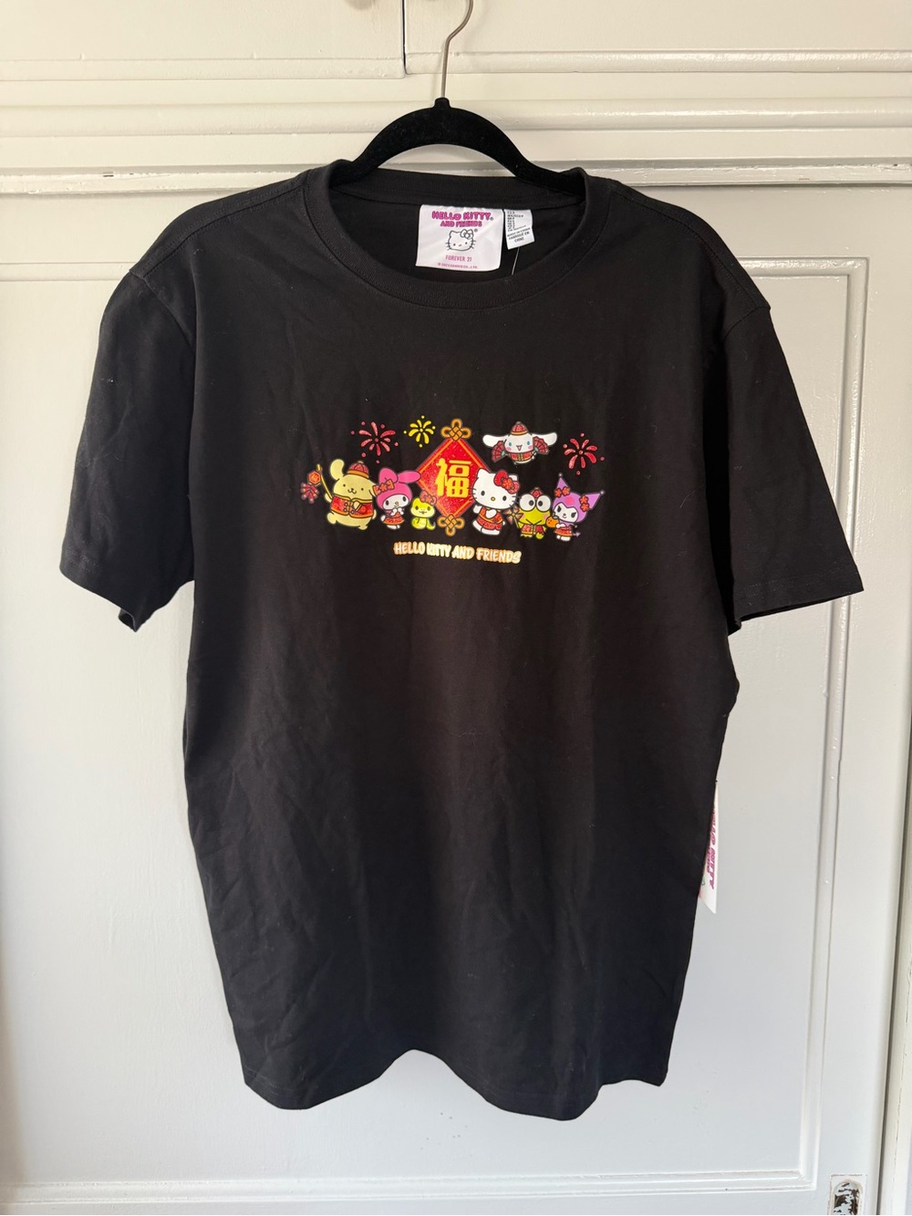 Forever 21 Black Hello Kitty & Friends Graphic Tee